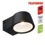 Schwarze Telefunken LED-Außenwandleuchte, IP54, 5,5x9,5x13 cm. Ideal für den Außenbereich.