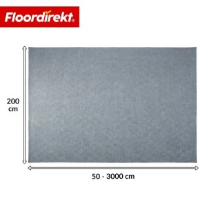 Grauer Floordirekt Nadelvlies Teppich Malta, 200x400 cm, ideal als Messeteppich oder Teppichboden Meterware.