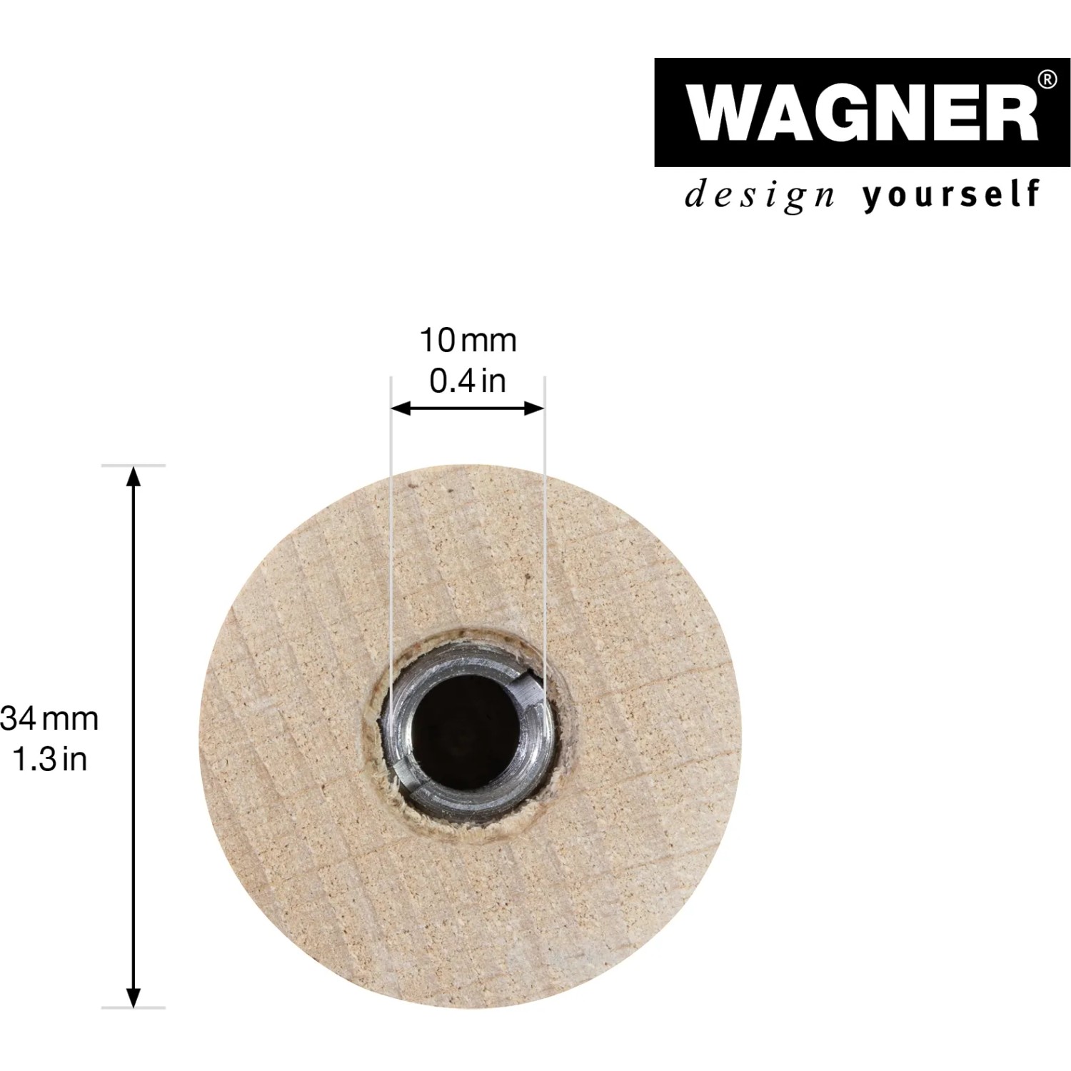 Wagner Möbelbein Wood, Buche natur, Ø 3,4 cm, mit Innengewinde für Möbelbau.