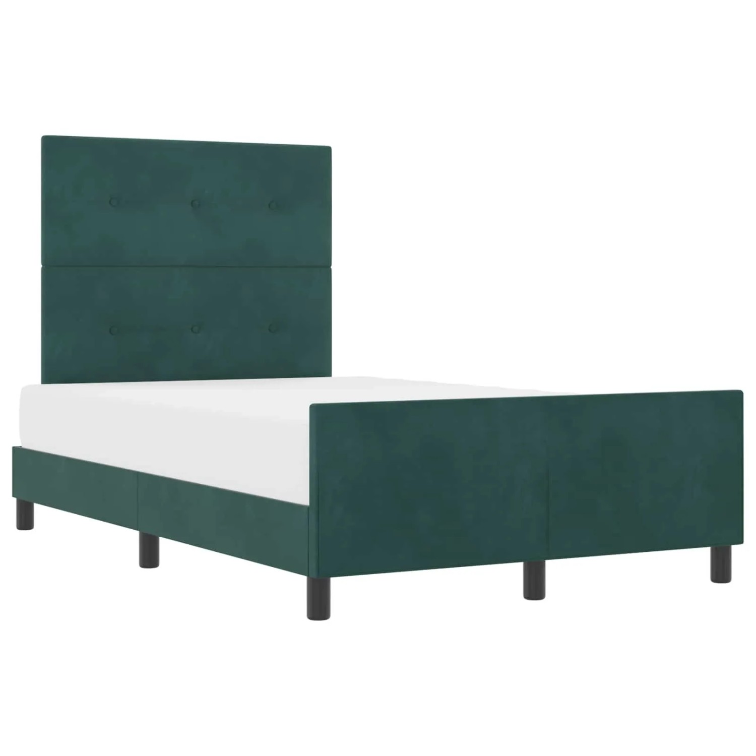 vidaXL Boxspringbett mit Kopfteil Dunkelgrün 120 x 190 cm Samt 3344930