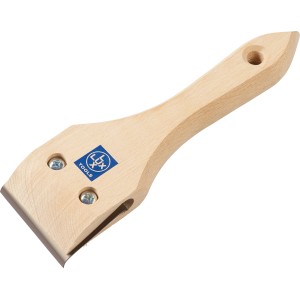 LUX Wand- und Bodenschaber Classic, 60 mm breit, mit Holzgriff und Carbonstahl-Klinge.