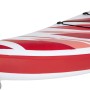 Detailaufnahme: Rotes Bestway SUP Board (Fast Touring) mit Gepäcknetz und D-Ring.