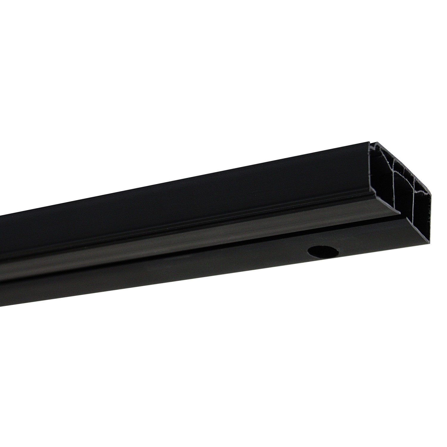 Gardinia Vorhangschienen-Set 1-Lauf Schwarz 210 cm