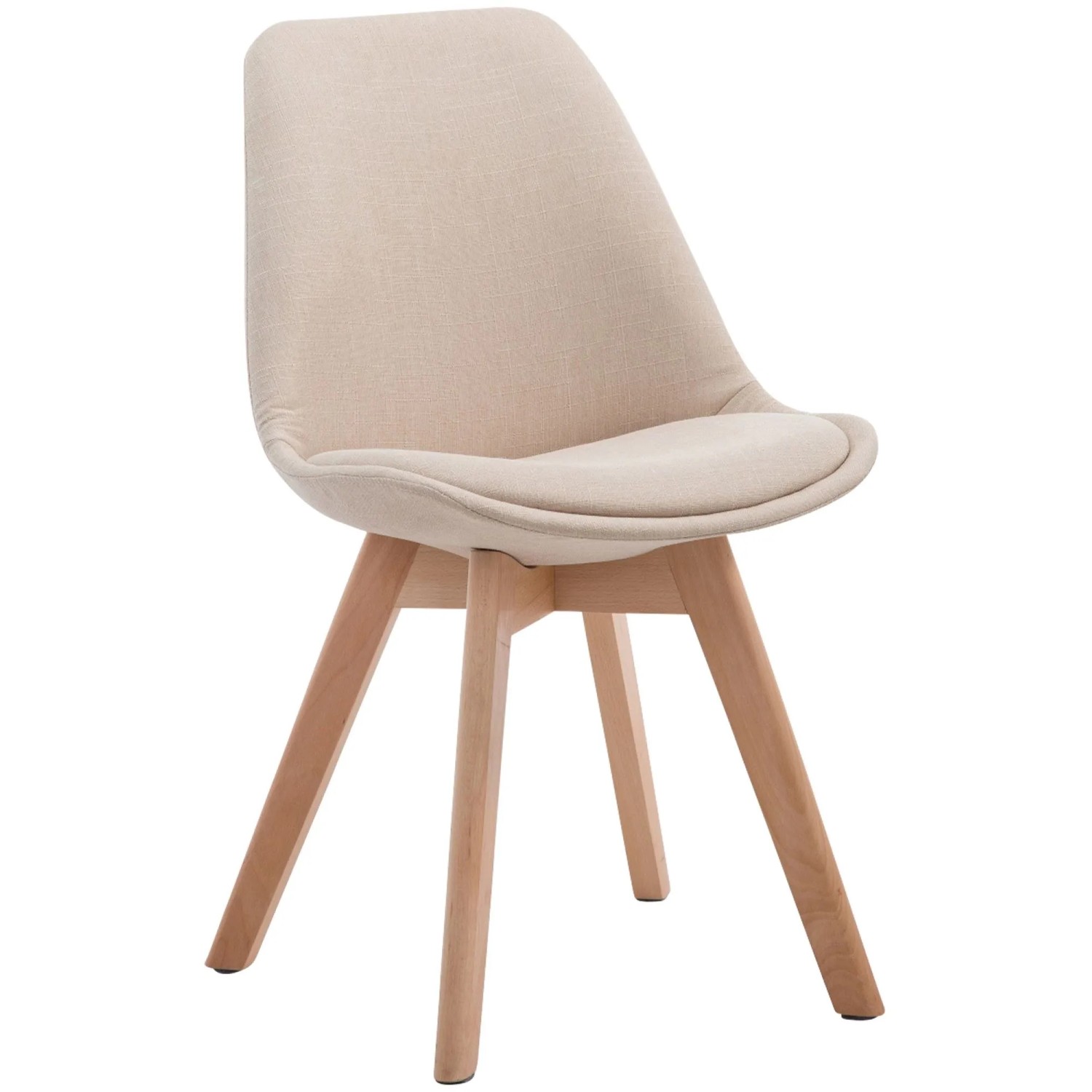 CLP Esszimmerstuhl Borneo Stoff Creme/Natura