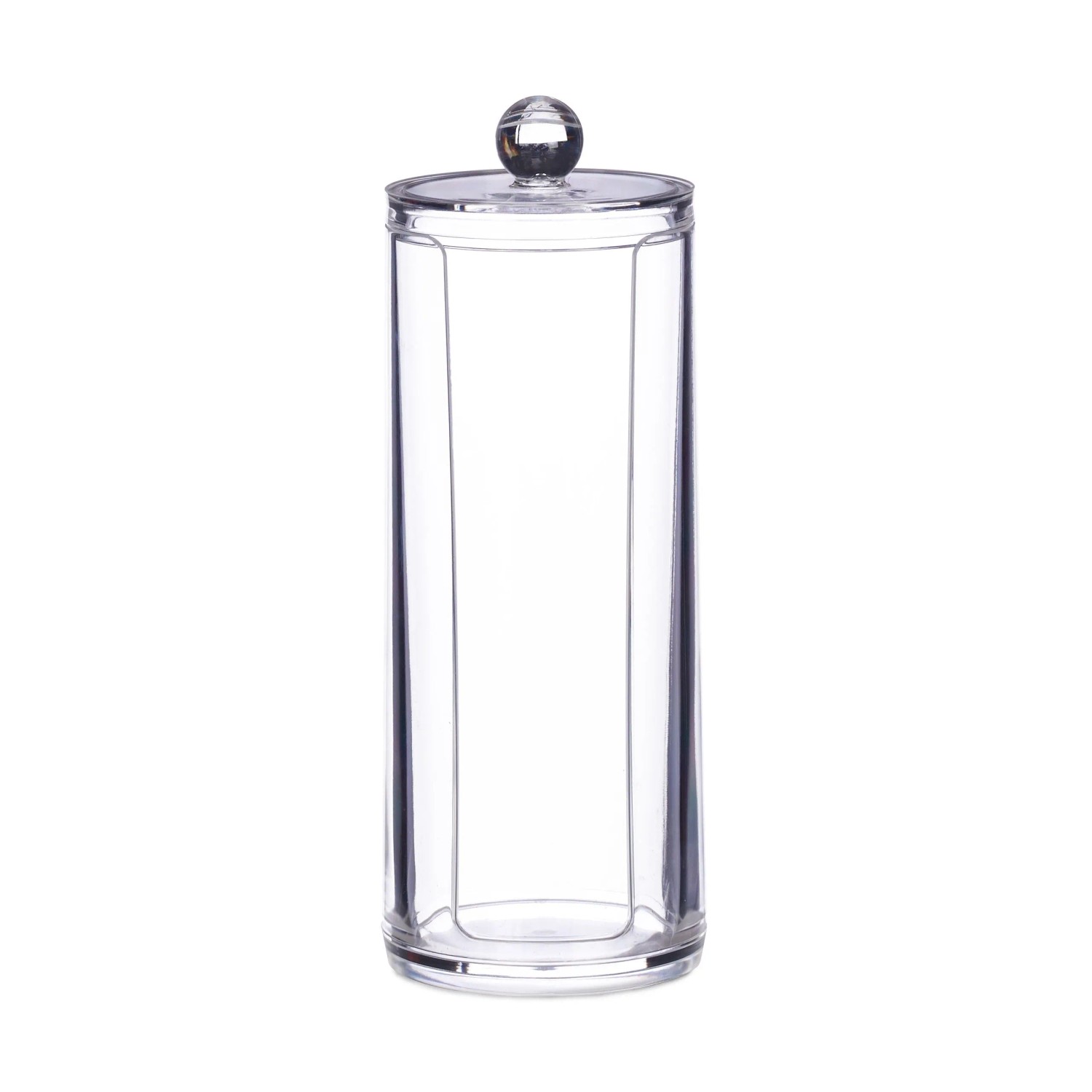 Relaxdays Wattepadspender Acryl Transparent 2er Set Abnehmbar 17,5 cm x 7,5 cm