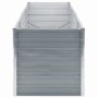 Graues vidaXL Garten-Hochbeet aus Stahl, 240x80x77 cm, ideal für Garten, Balkon oder Terrasse.