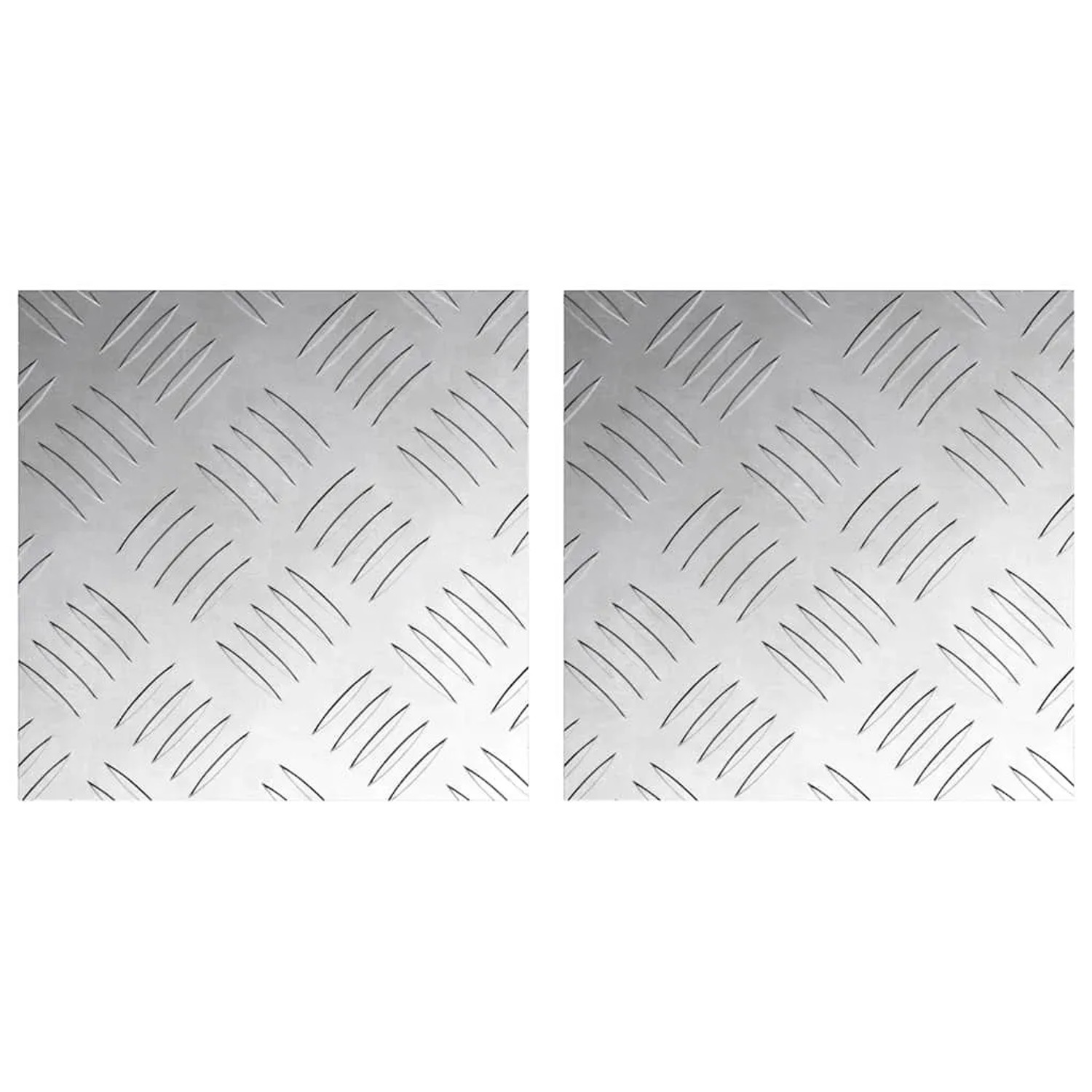 vidaXL Rautenscheiben 2 Stk Silber 20 x 20 cm Aluminium 4104237