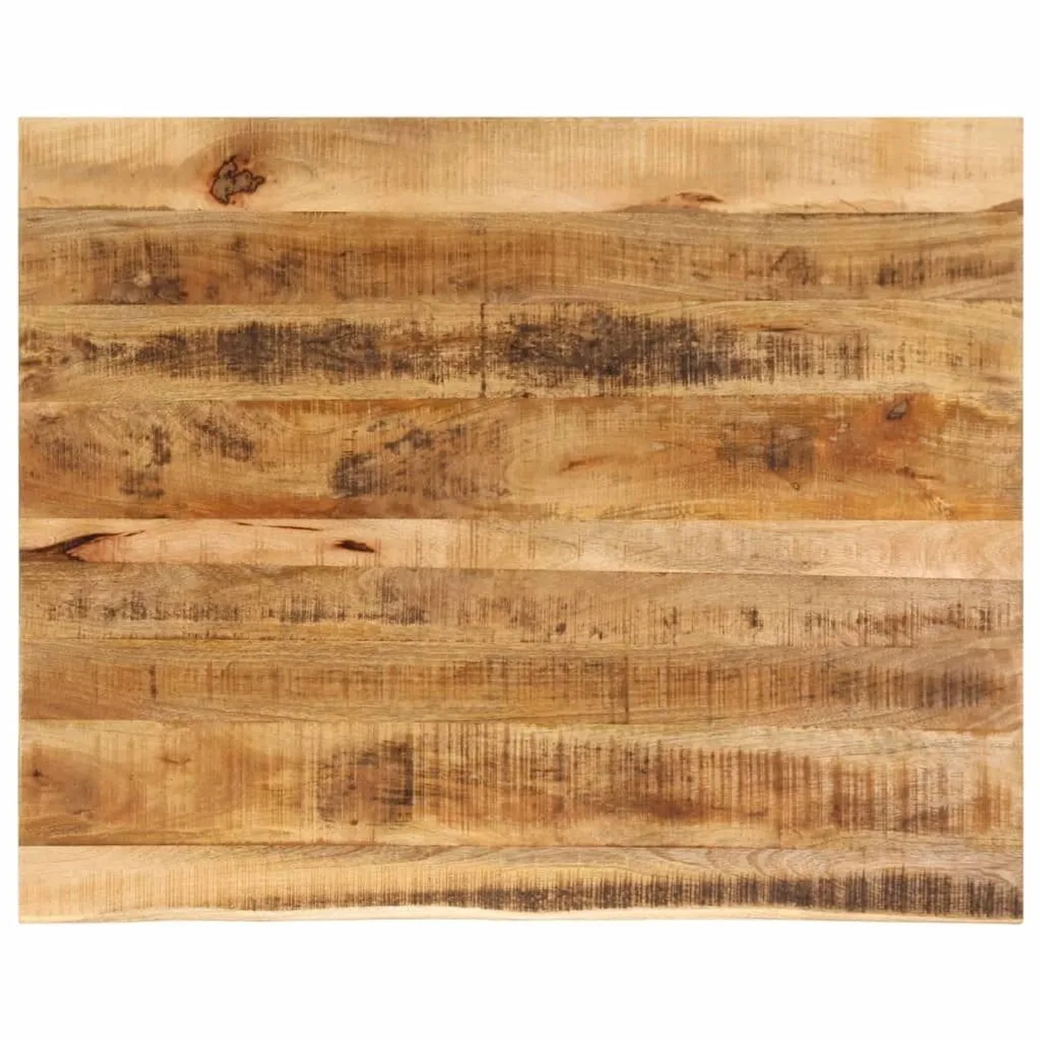 vidaXL Tischplatte 110x80x2,5 cm Baumkante Massivholz Raues Mangoholz 370365