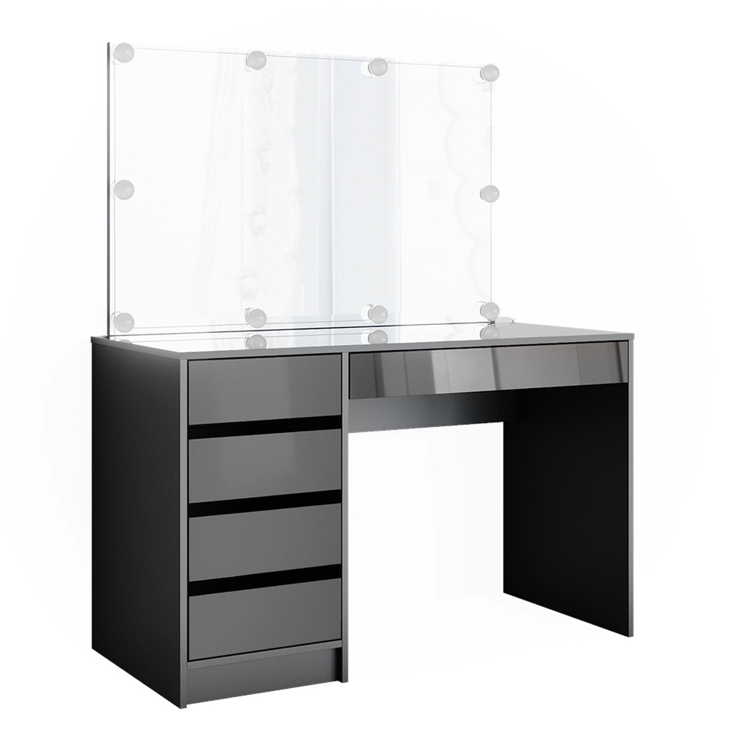 Vicco Schminktisch Sherry Anthrazit 120 cm mit LED Beleuchtung günstig online kaufen