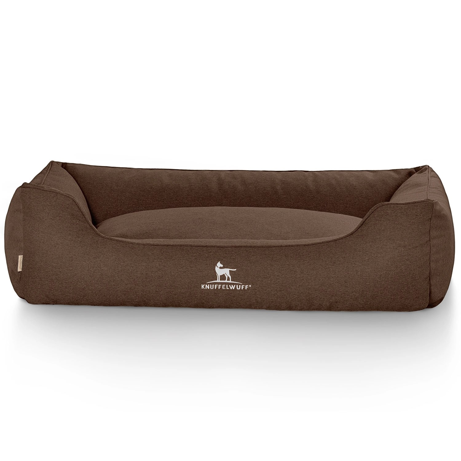 Knuffelwuff Hundebett Crispino Velours XXL 120 x 85cm Braun