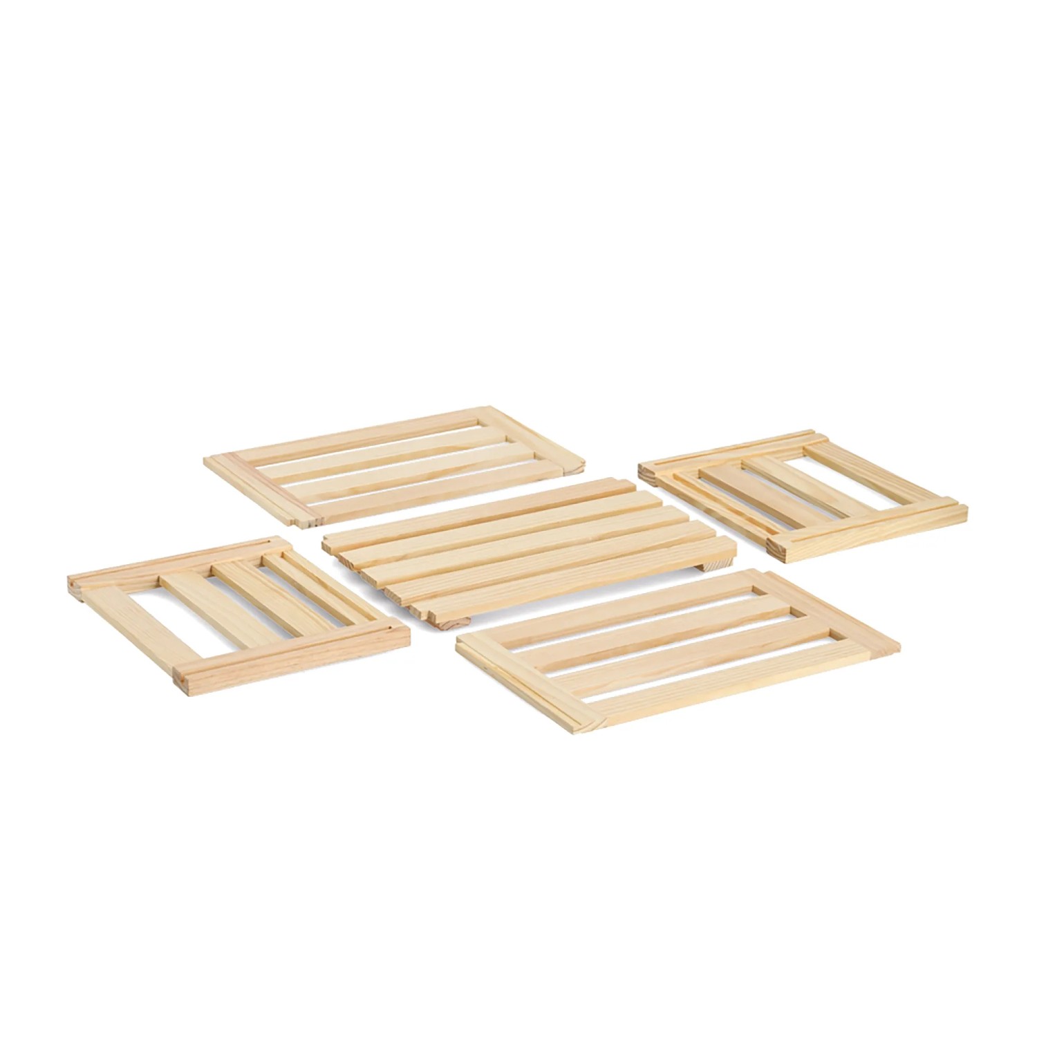 Zeller Aufbewahrungskiste aus Kiefernholz, zerlegt in 5 Teile. Naturholzoptik.