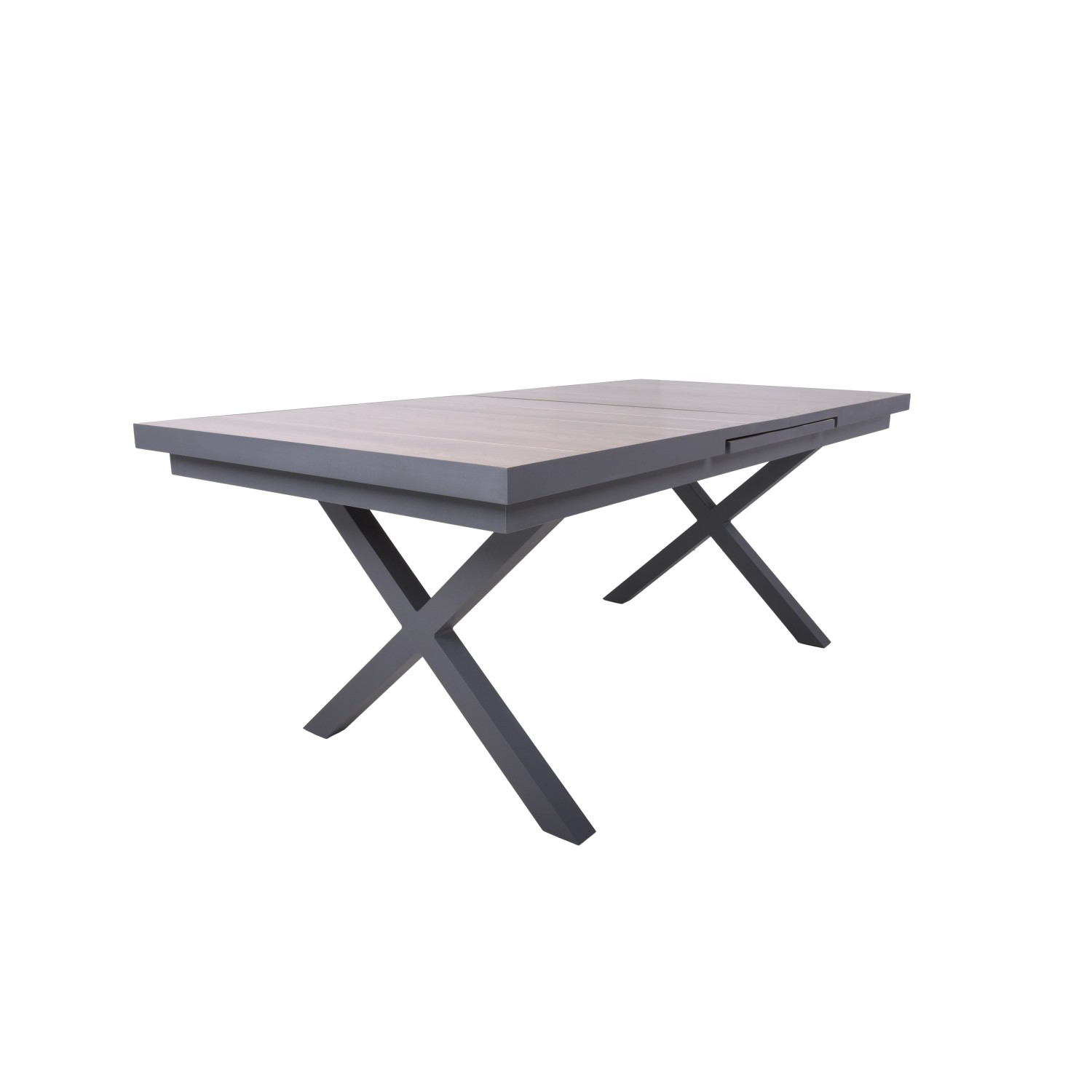 Garden Pleasure Gartentisch ausziehbar Braun-Grau 100 cm x 200 cm