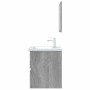 vidaXL 2-Tlg Badmöbel-Set Grau Sonoma Holzwerkstoff 815736_7