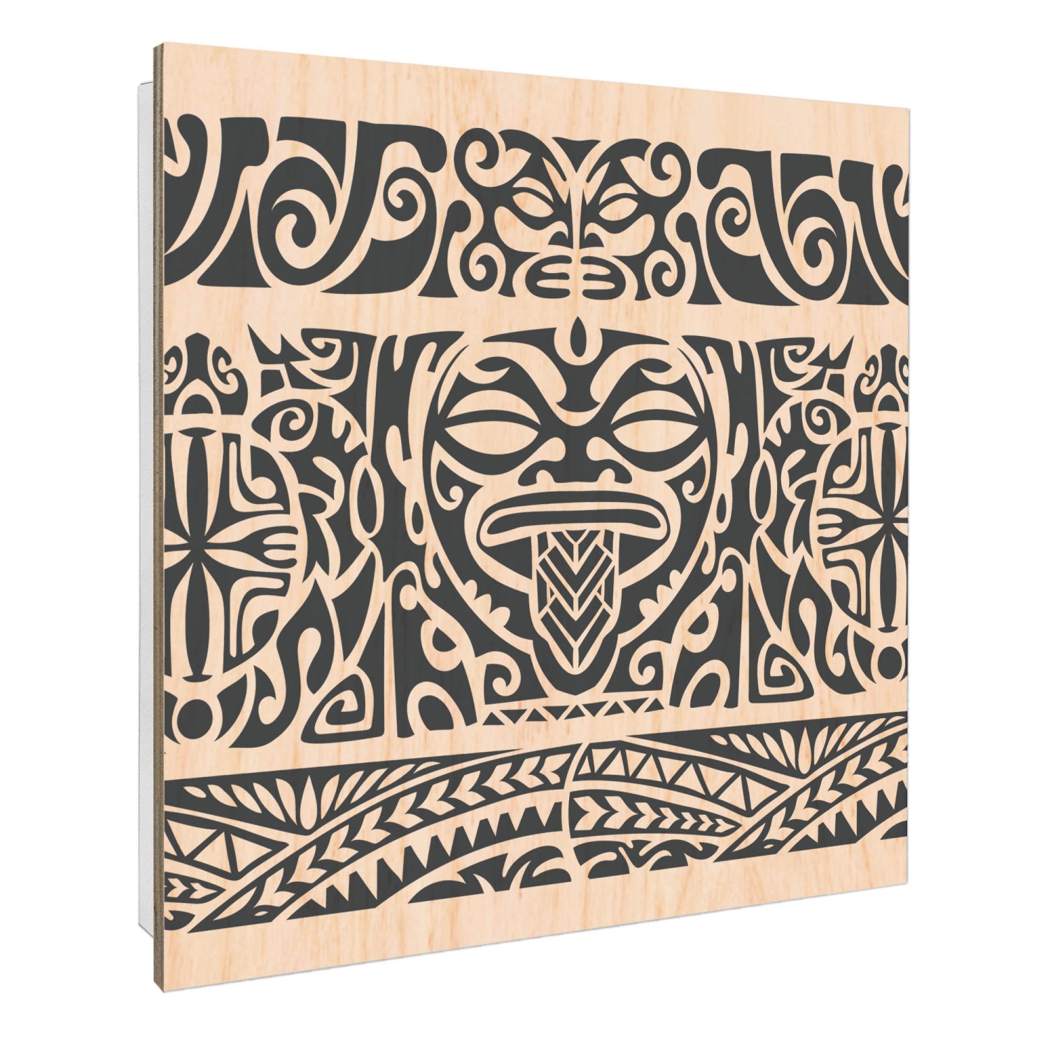 Banjado Schlüsselkasten mit Holzfront 30x30cm Weiß Scharnier Links 50 Haken günstig online kaufen
