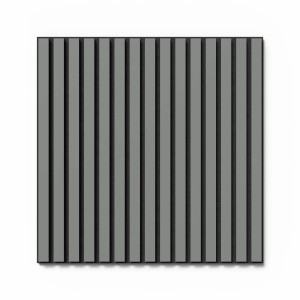Akustikpaneel Lino Ash, MDF schwarz, Filz schwarz, 60x60cm, 2er-Set für Wand- und Deckenverkleidung.