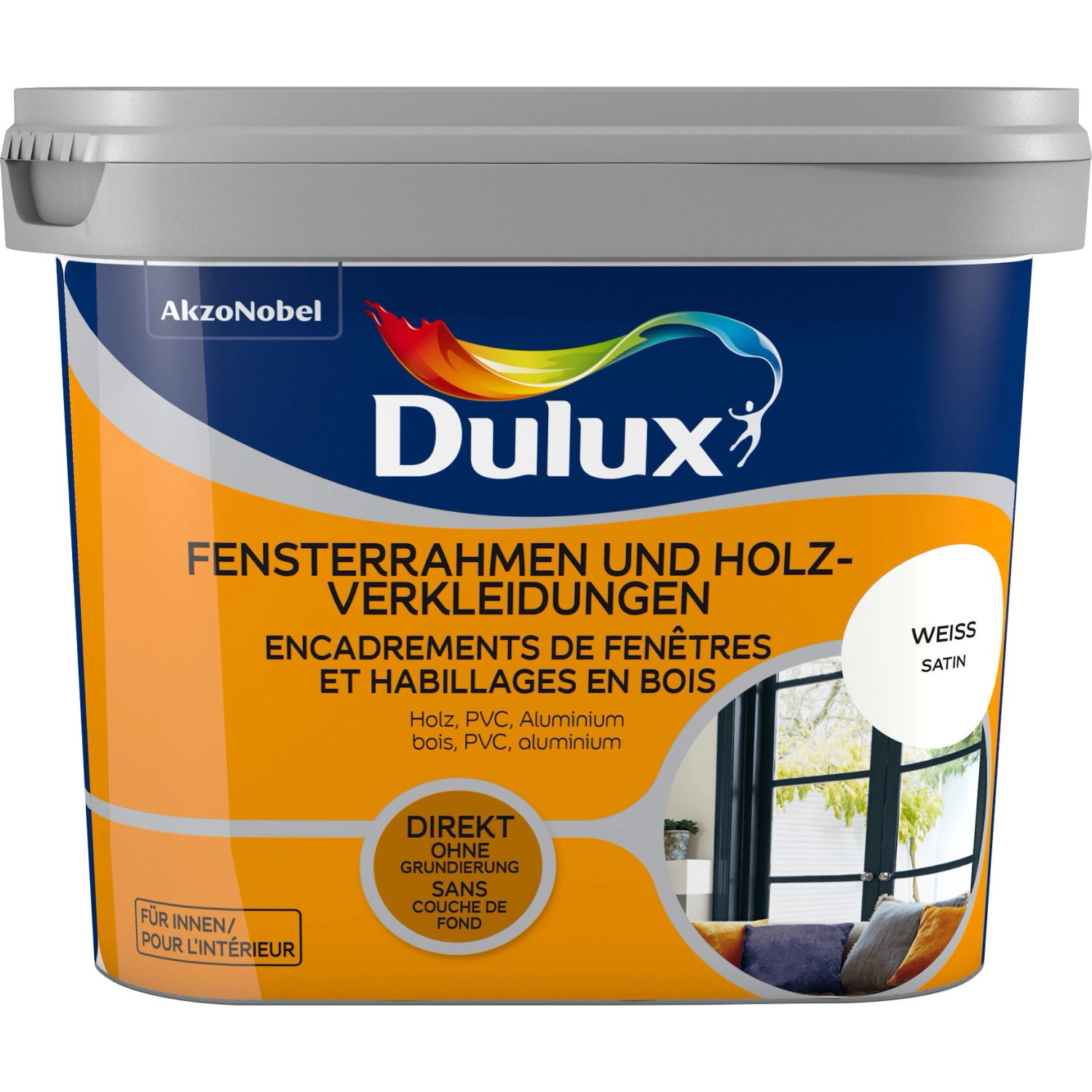 Dulux Fresh Up Lack für Fensterrahmen und Holzverkleidungen Satin Titanium 7,5 l