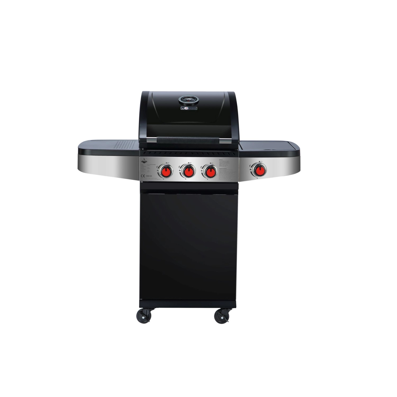 El Fuego Gasgrill Houston 3+1 ca. 110 x 112 x 56,5 cm
