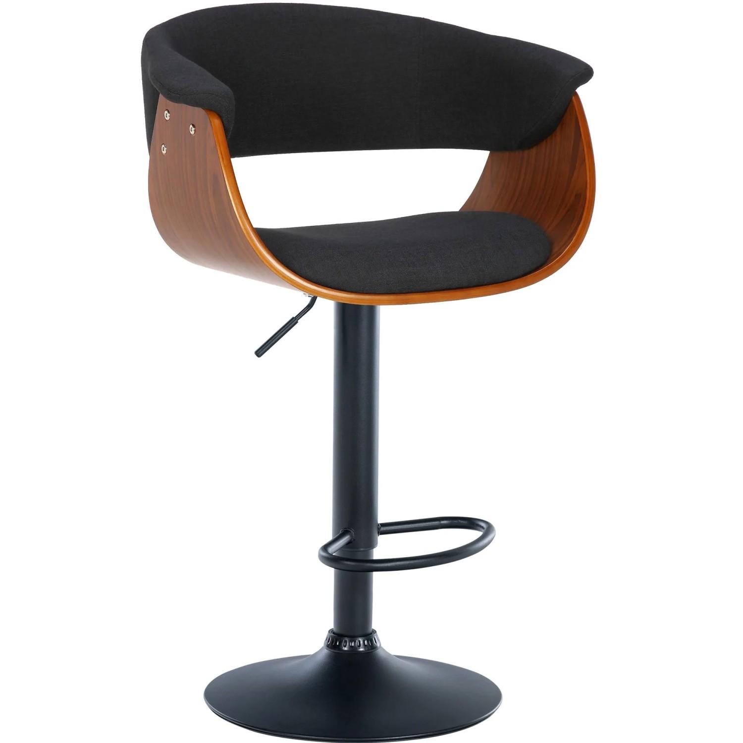 CLP Barhocker Vestal walnuss/schwarz/Stoff