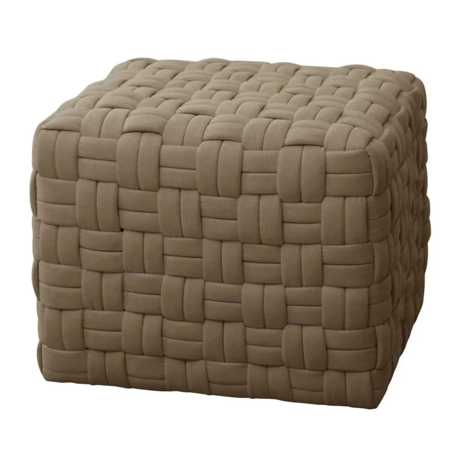Svita Poppy Hocker Sitzpouf Geflochten Sitzhocker Fußhocker Für Sessel Polyleinen Braun