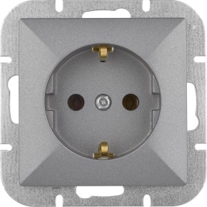 OBI Schutzkontakt-Steckdose Julietta, 1-fach, Anthrazit, für Innenräume.