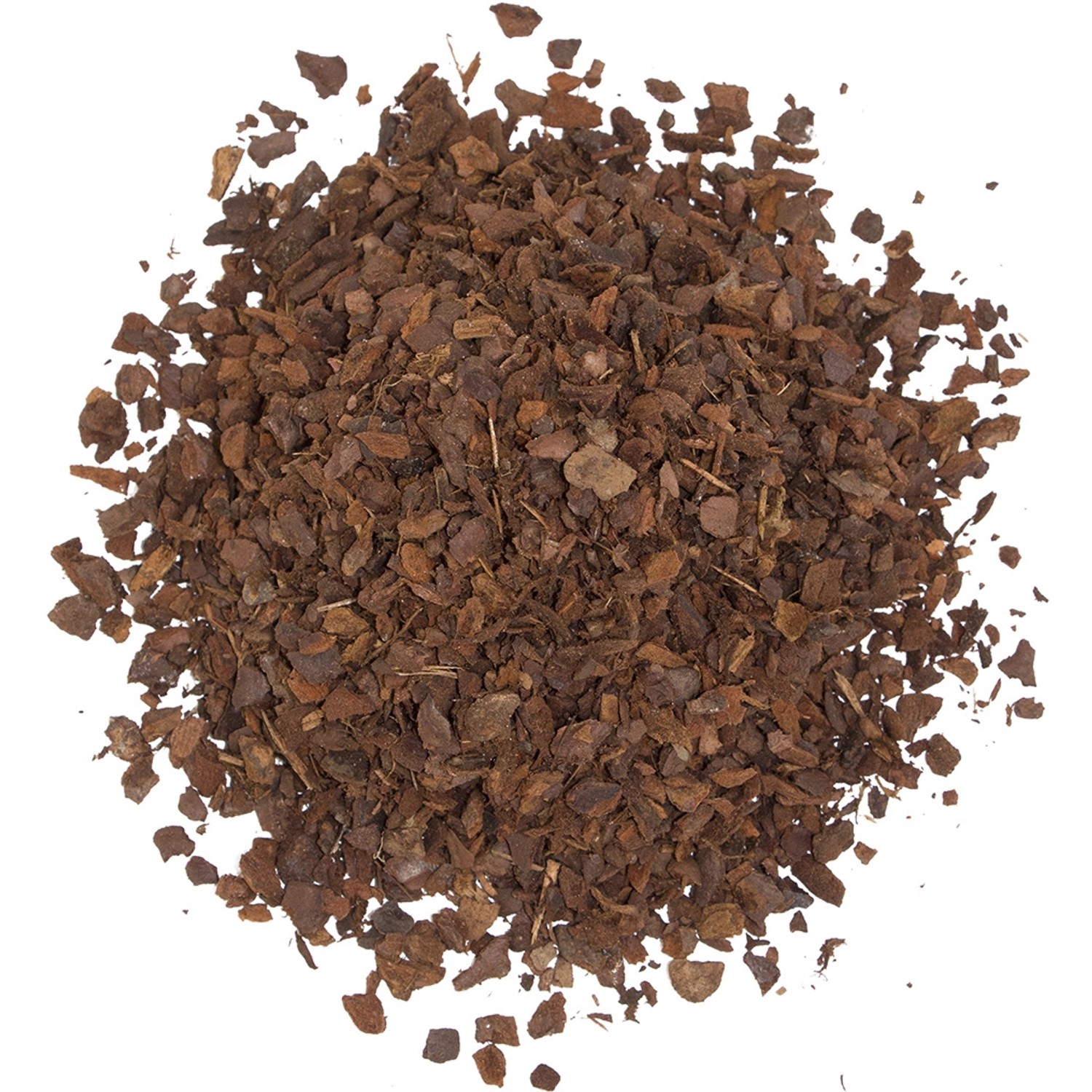 Feine Floragard Pinienrinde (2-8 mm) in einer 60L Box. Natürlicher Bodenbelag für den Garten.