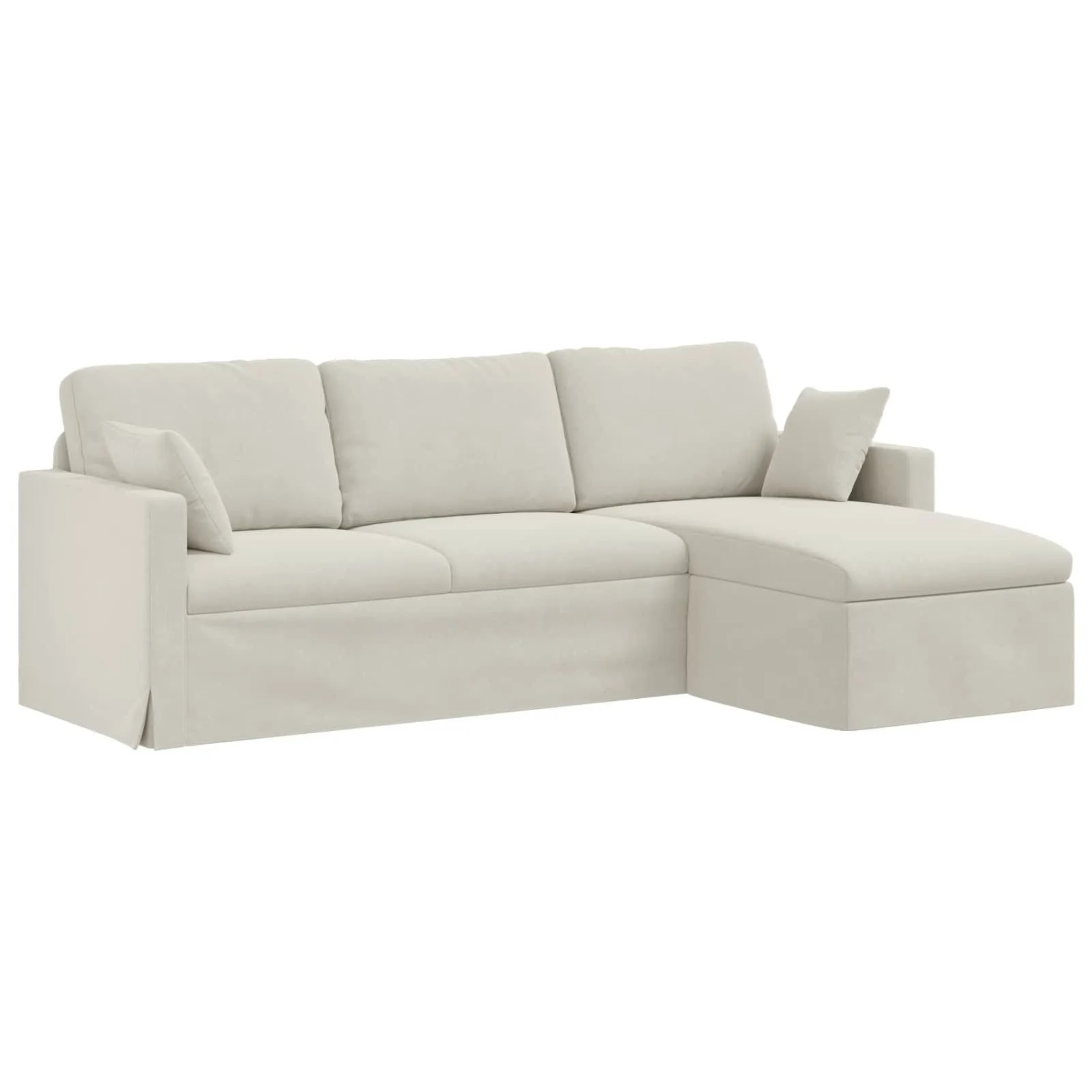 vidaXL Sofa Creme 198 x 134 x 80 cm Samt 42024474