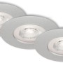 Brilo LED-Einbauleuchte Kulana 3er-Set in Chrom-Matt, Einbaustrahler für Bad & Wohnraum.