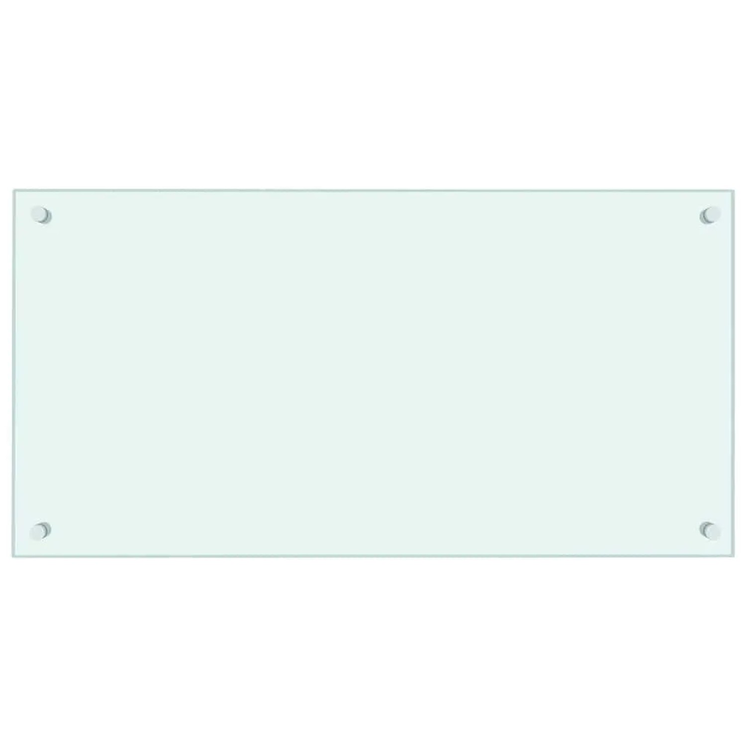 DELUKE Küchenrückwand Glas 80x40cm Weiß Wandverklediung Küche Wandschutz Spritzschutz Herdspritzschutz Glasplatte