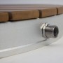 Summer Fun Gartendusche Shower UP mit runder Teak-Platte (Ø 74 cm) und Anschluss.