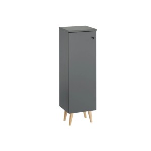Erst-Holz Badschrank Grau Wandmontage Schrank mit Füße