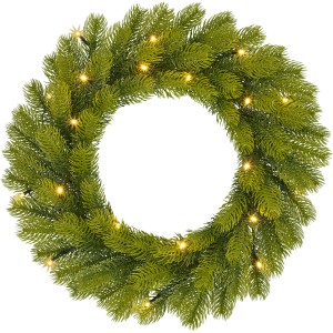 LED Weihnachtskranz Nagano, Ø 45 cm, mit warmweißen Lichtern für festliche Deko.