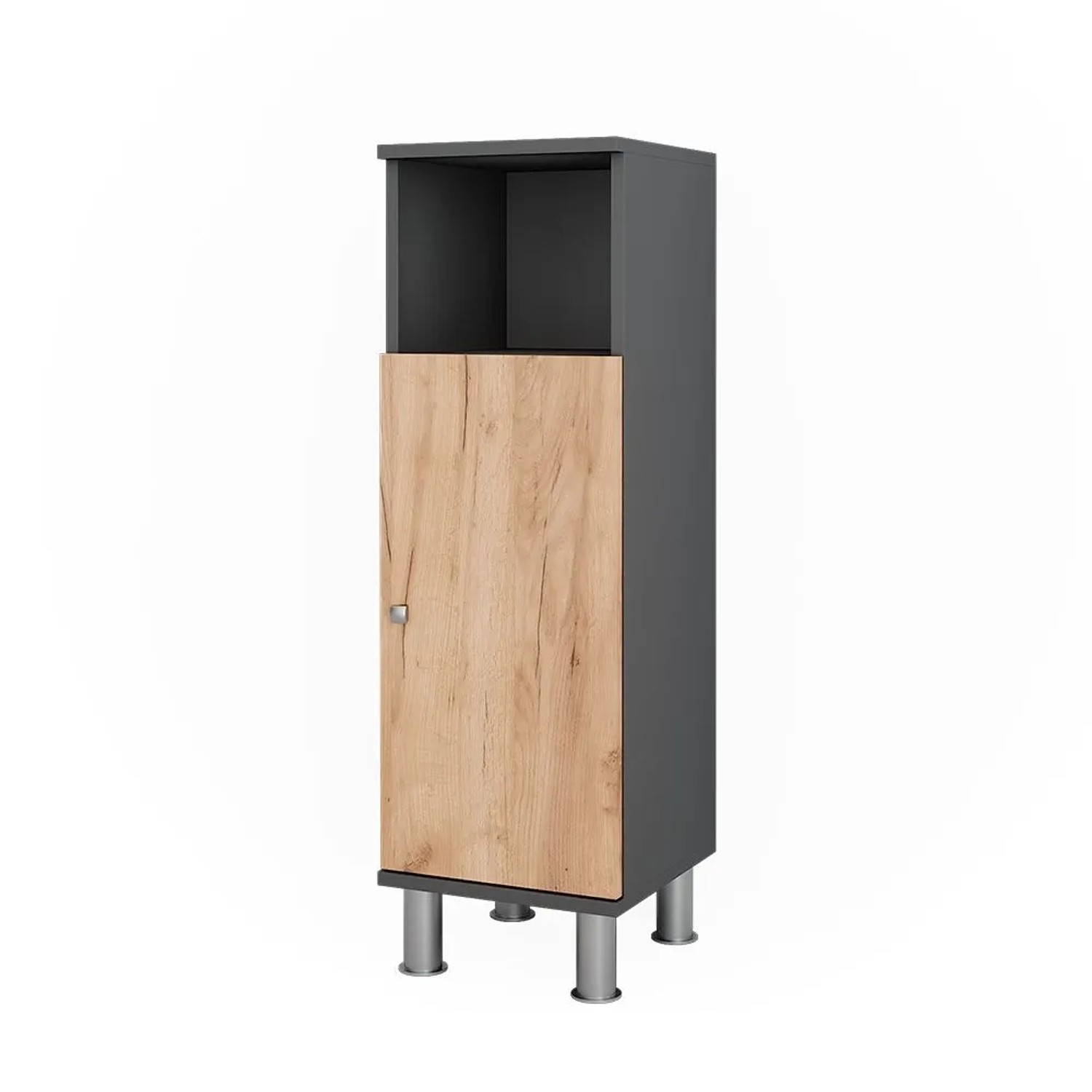 Vicco Midischrank Fynn Anthrazit Goldkraft Eiche 30 x 95