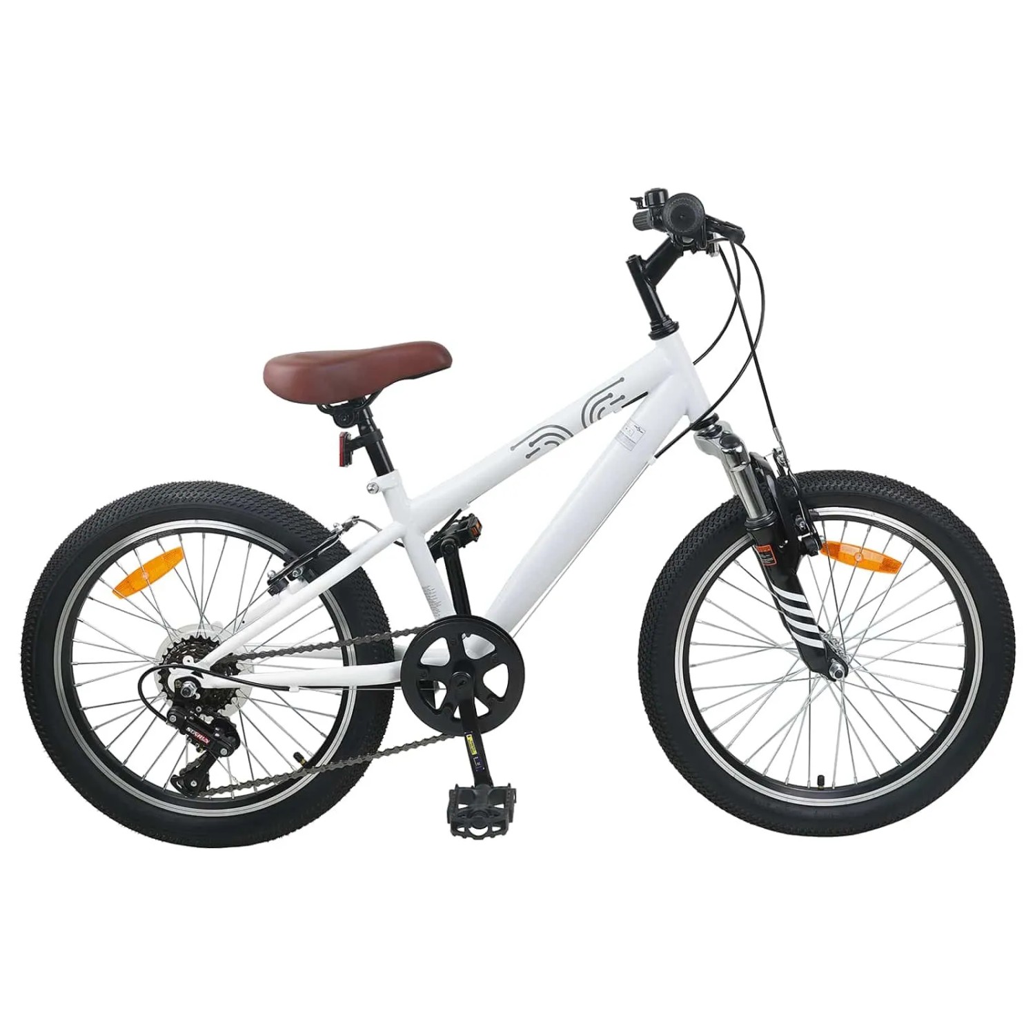 vidaXL Mountainbike 24 Zoll 6-Speed für 8-12 Jahre Alt Weiß 42009741