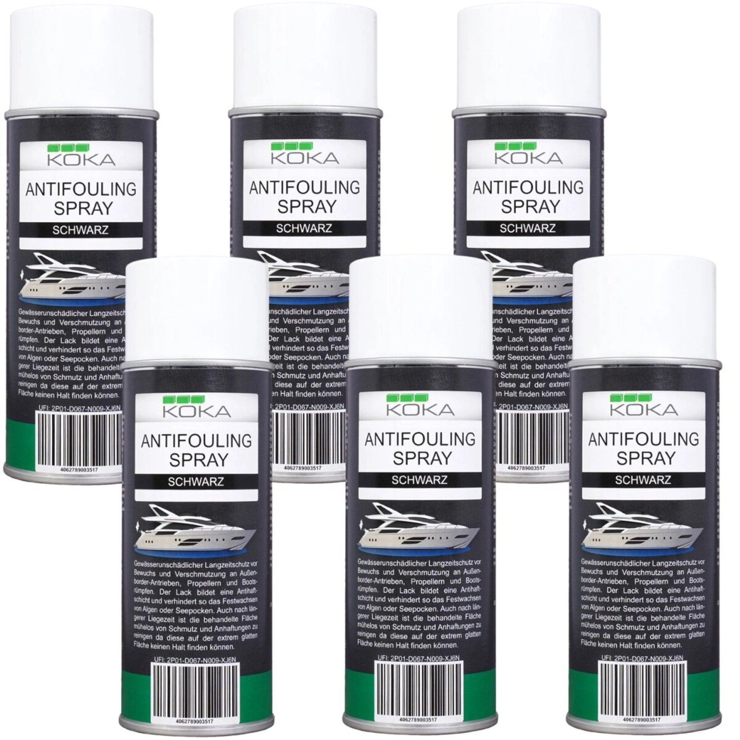 Thumbnail - KOKA 6x Antifouling Spray Schwarz