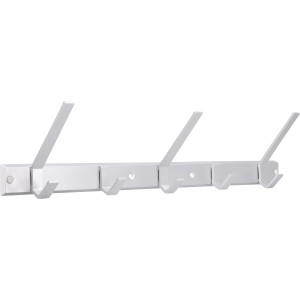 Siro Hakenleiste aus Aluminium, matt, mit 5 Haken und 550 mm Länge.