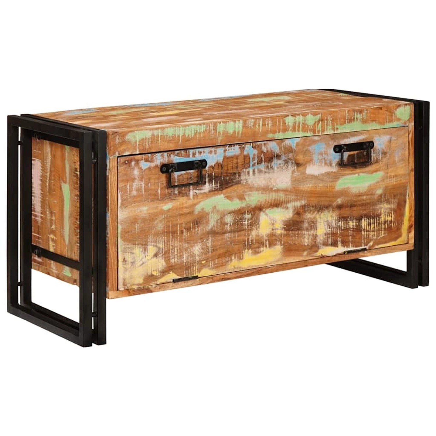 vidaXL Schuhschrank mit Regal Braun 90 x 38 x 45 cm Massives Altholz 401672 günstig online kaufen