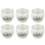 6er Pack Duftkerzen im Glas mit "Happy Birthday" Schriftzug, ideal als Geschenk.