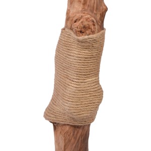 Detailansicht: Naturstamm mit Jute umwickelt vom Dobar Design-Kratzbaum Lilly.