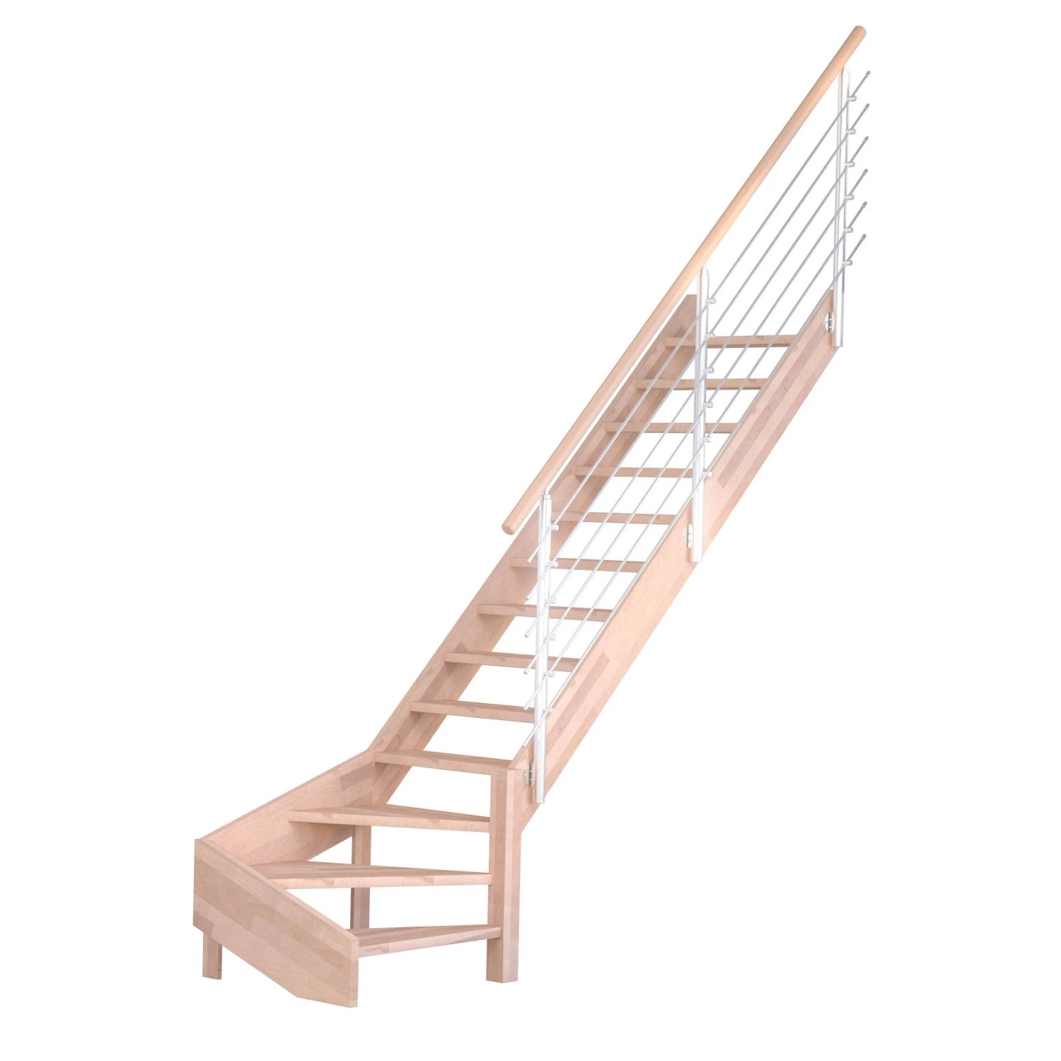 Treppe Mykonos Pro Buche Gew. R 80 cm Design-Geländer-Edelstahl FSC® günstig online kaufen