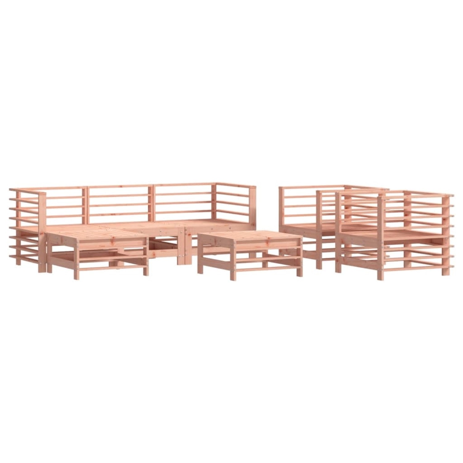 vidaXL 7-tlg Garten-Lounge-Set Massivholz Douglasie Modell 18 günstig online kaufen