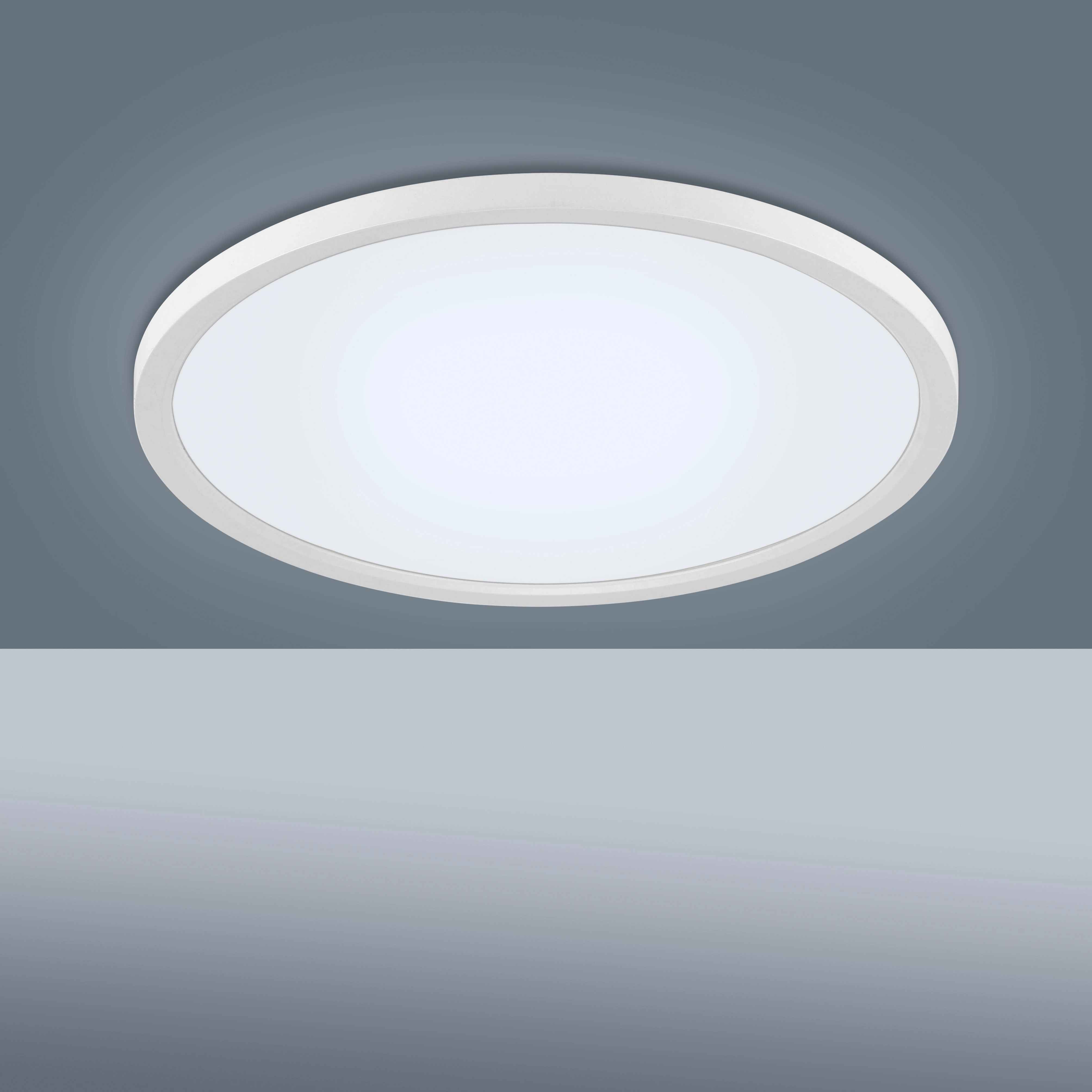 Just Light. LED-Panel ultraflach Ø 40 cm Weiß kaufen bei OBI