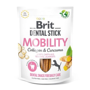 Brit Care Dental Stick Mobility für Hunde, 251g Packung zur Zahnpflege mit Kollagen und Kurkuma.