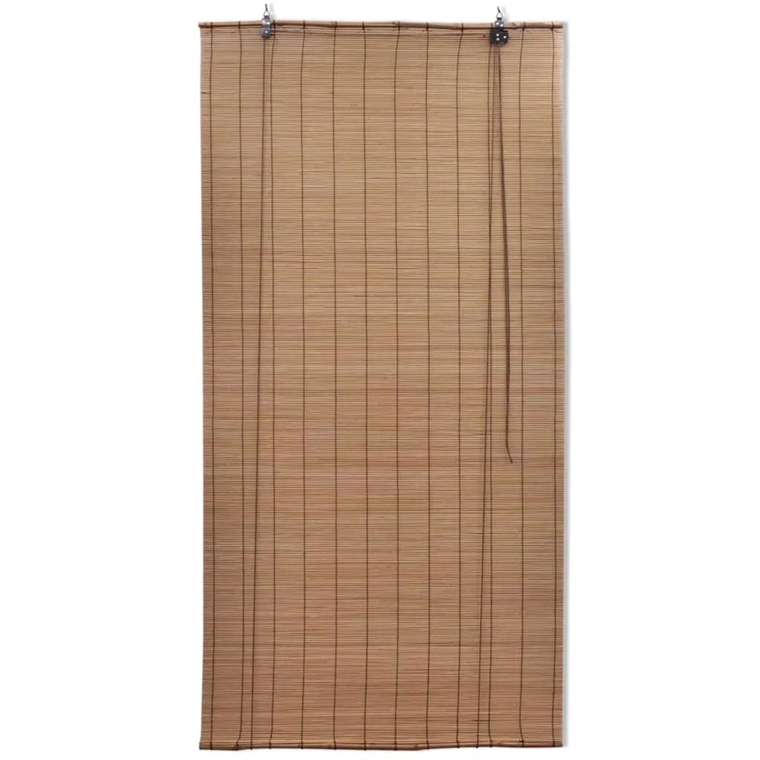 Braunes Bambusrollo, 150x160 cm, für Fensterdekoration und Sichtschutz.