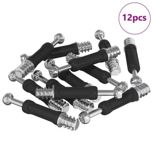 vidaXL Schwenkverschluss-Schraube 12 Stk Silber und Schwarz M6 x 40 mm 864362