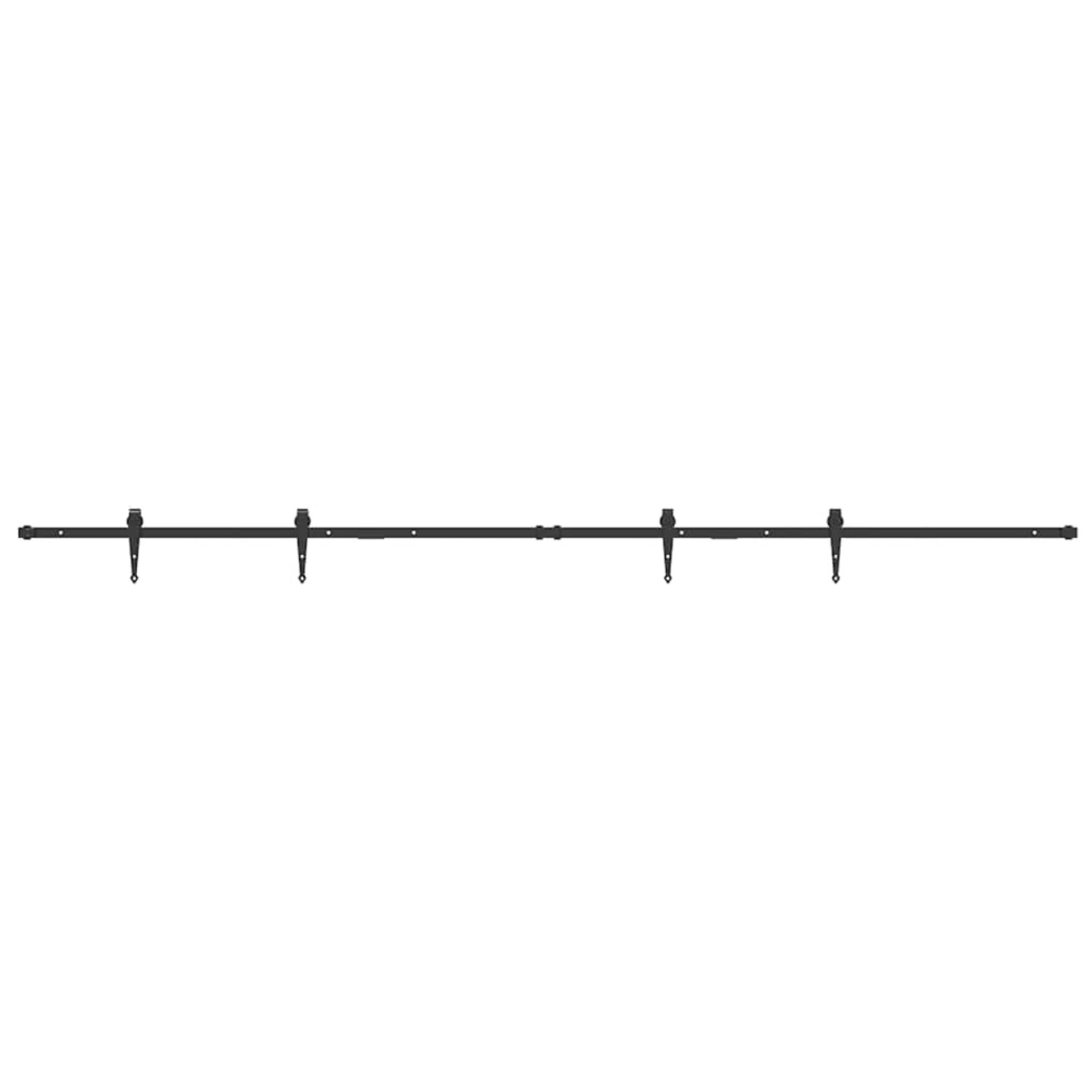 vidaXL Schiebetürbeschlag Set für Schranktüren 244 cm Karbonstahl 4009689 günstig online kaufen