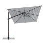 Doppler Ampelschirm MyZone, 280x280 cm, blau-grau gestreift, mit Kurbelmechanik.