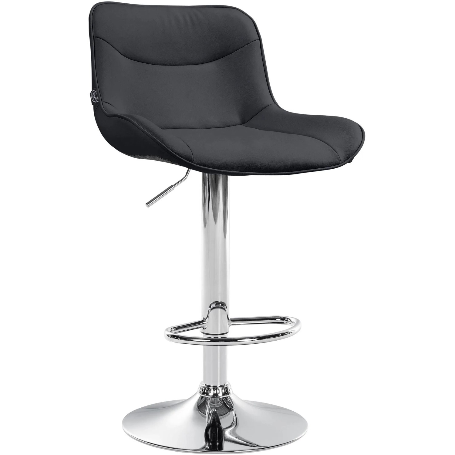 CLP Barhocker Vonore Kunstleder Schwarz/Chrom