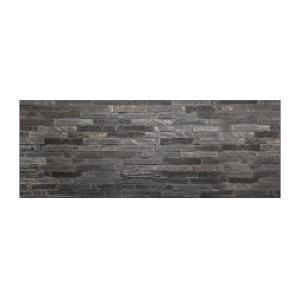 MySpotti Küchenrückwand Profix Cucina Black Bricks, steingraue Steinoptik, 160x60 cm.