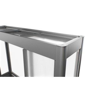 Detailaufnahme: Biohort Gewächshaus Florentina Maxi, Quarzgrau-Metallic, Zubehör für Hochbeete.