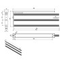 SOTECH Aluminium Handtuchhalter TED 3 Armig 450 bis 730 mm Ausziehbar Drehbar Schwarz Matt_6